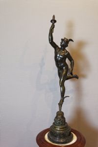 Statua di bronzo "HERMES", dell'Ottocento